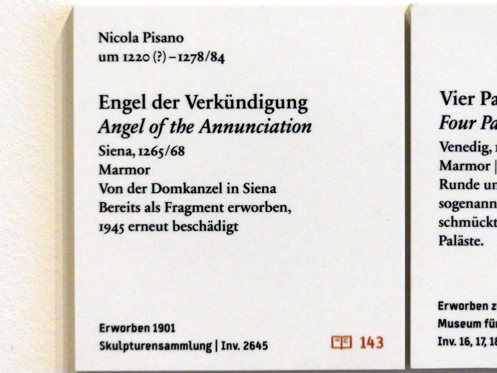 Niccolò Pisano (Nicola Pisano): Engel der Verkündigung, 1265 - 1268, Bild 2/2