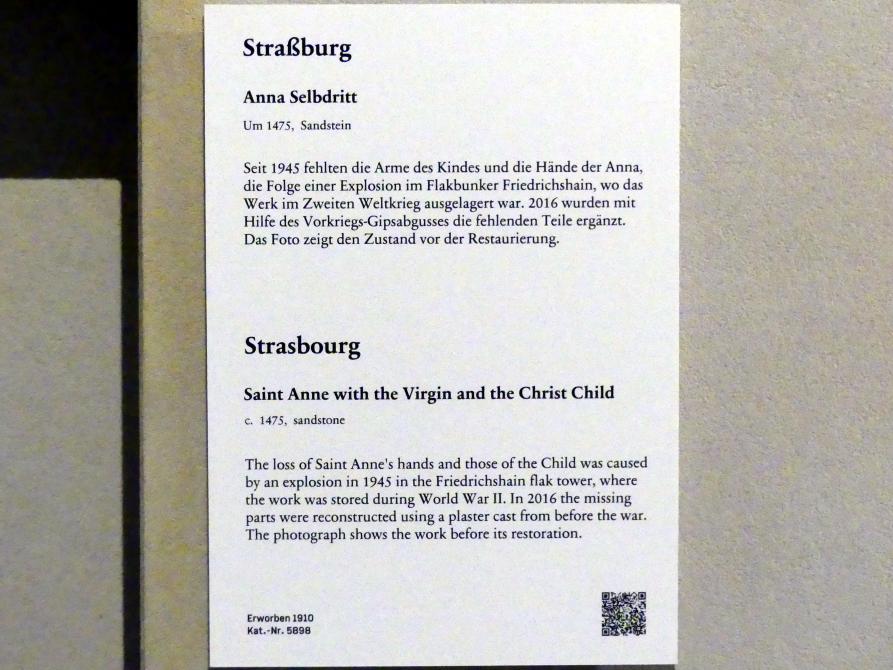 Anna Selbdritt, Berlin, Bode-Museum, Saal 109, um 1475, Bild 2/3