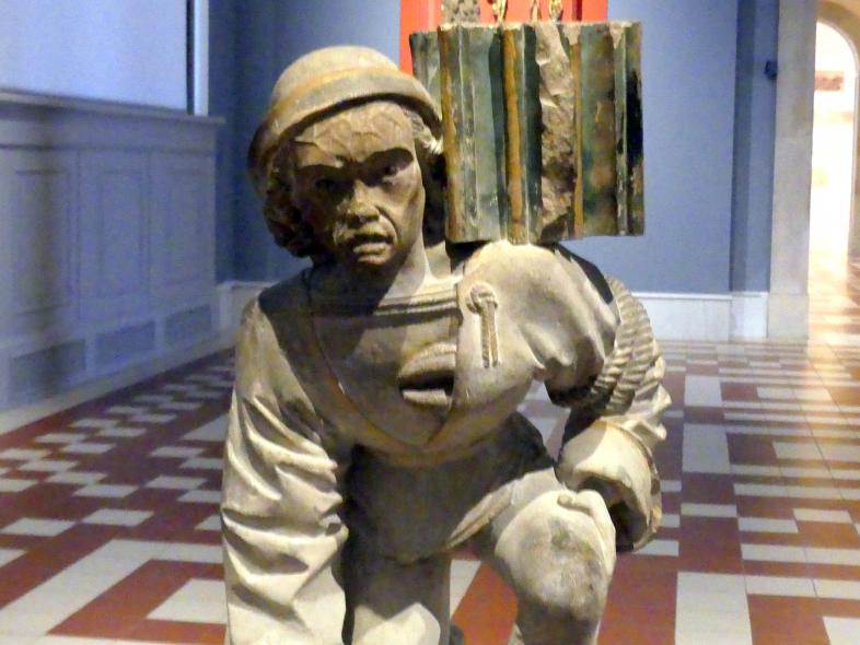 Kanzelträger aus der Stiftskirche von Öhringen, Berlin, Bode-Museum, Saal 109, um 1490, Bild 3/5