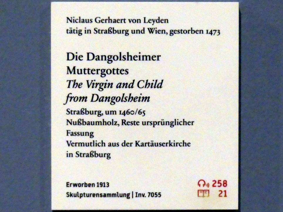 Nicolaus Gerhaert van Leyden (1462–1466), Die Dangolsheimer Muttergottes, Straßburg, ehem. Karthäuserkloster, jetzt Berlin, Bode-Museum, Saal 109, um 1460–1465, Bild 5/5