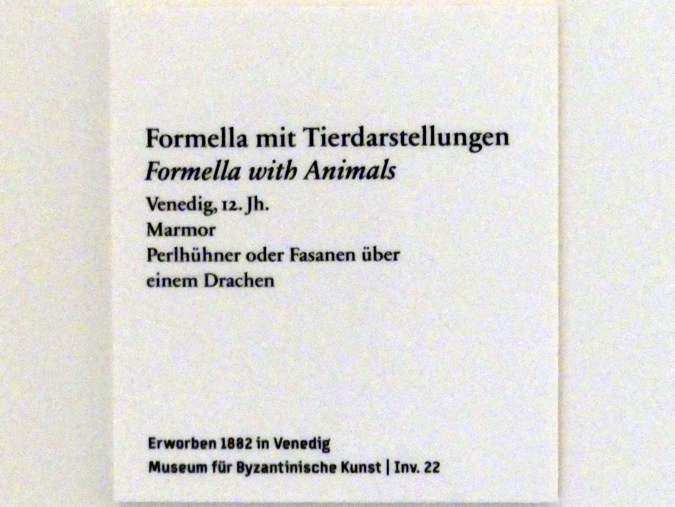 Formella mit Tierdarstellungen, Berlin, Bode-Museum, Saal 110, 12. Jhd., Bild 2/2