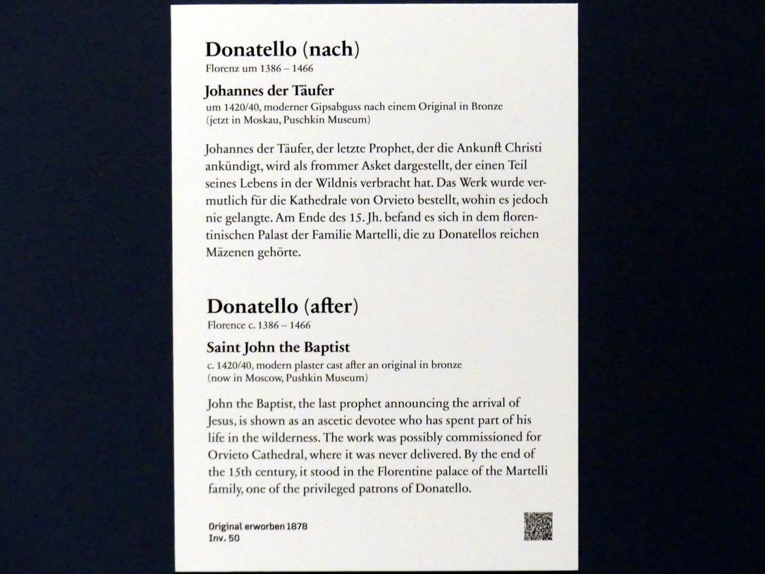 Donatello (Nachahmer) (1427–1500), Johannes der Täufer, Berlin, Bode-Museum, Saal 121, um 1420–1440, Bild 5/5
