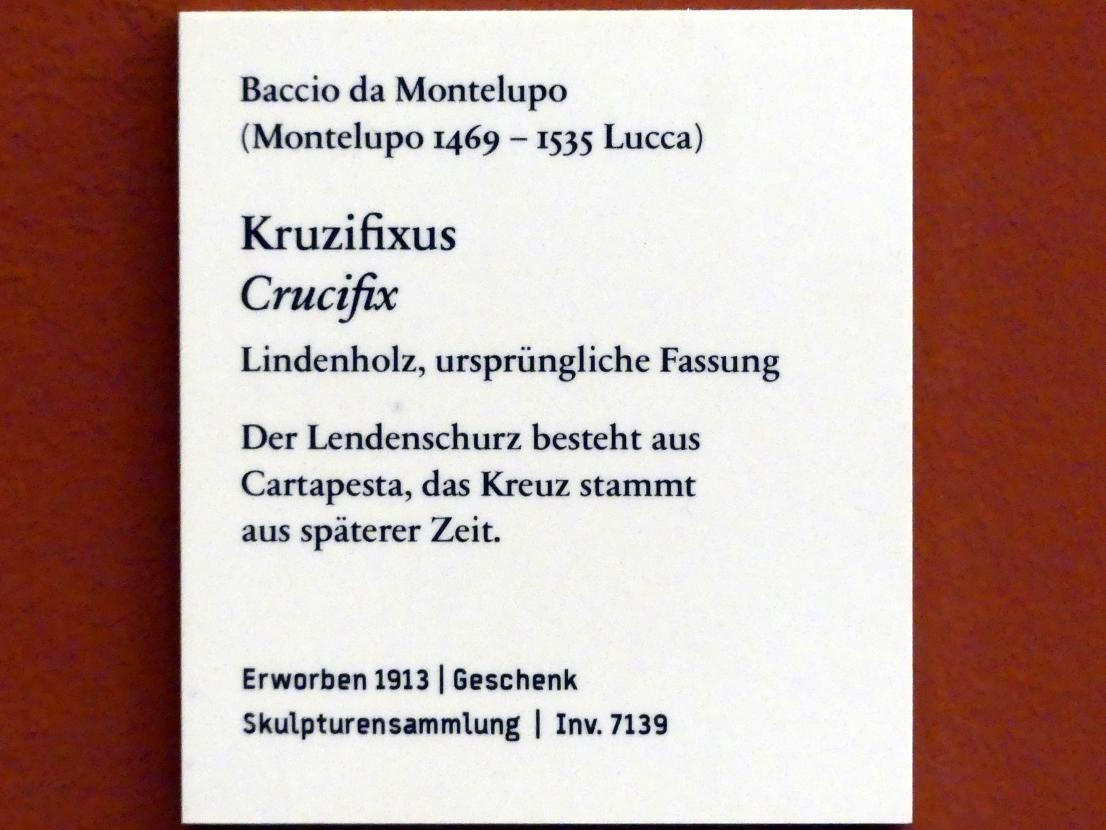 Baccio da Montelupo (1505), Kruzifixus, Berlin, Bode-Museum, Saal 123, Undatiert, Bild 2/2