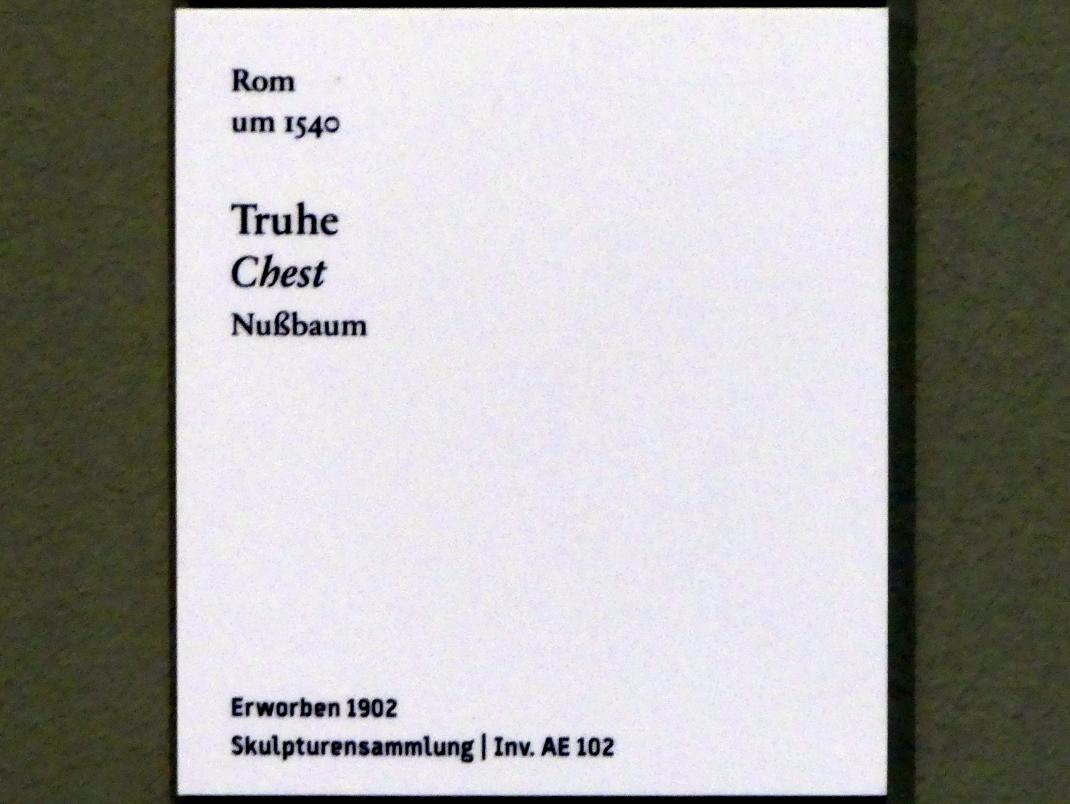 Truhe, Berlin, Bode-Museum, Saal 124, um 1540, Bild 3/3