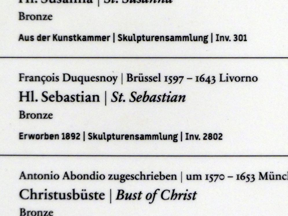 François Duquesnoy (1625–1643), Hl. Sebastian, Berlin, Bode-Museum, Saal 132, Undatiert, Bild 2/2