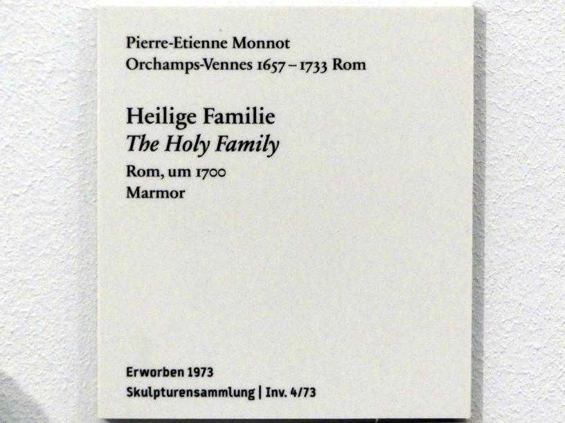 Pierre-Étienne Monnot (1700), Heilige Familie, Berlin, Bode-Museum, Saal 134, um 1700, Bild 2/2