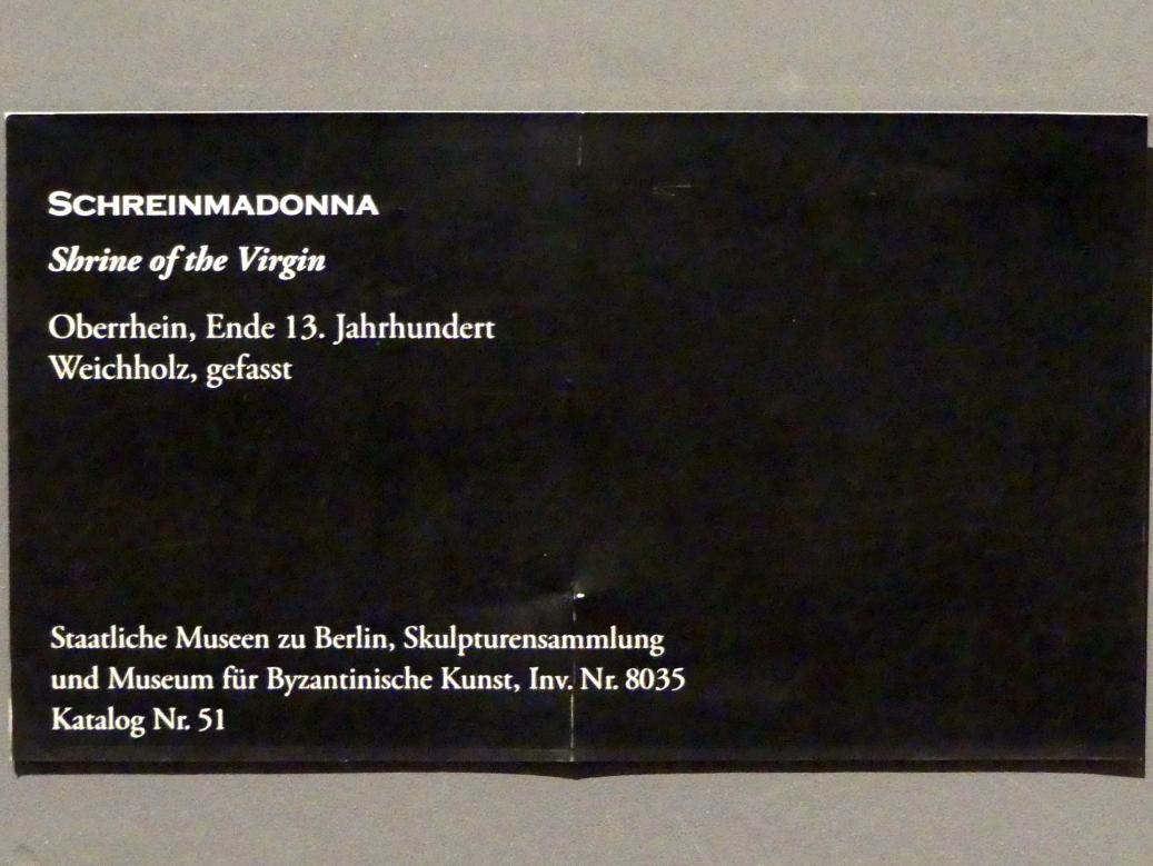 Schreinmadonna, Berlin, Bode-Museum, Saal 141, Ende 13. Jhd., Bild 4/4