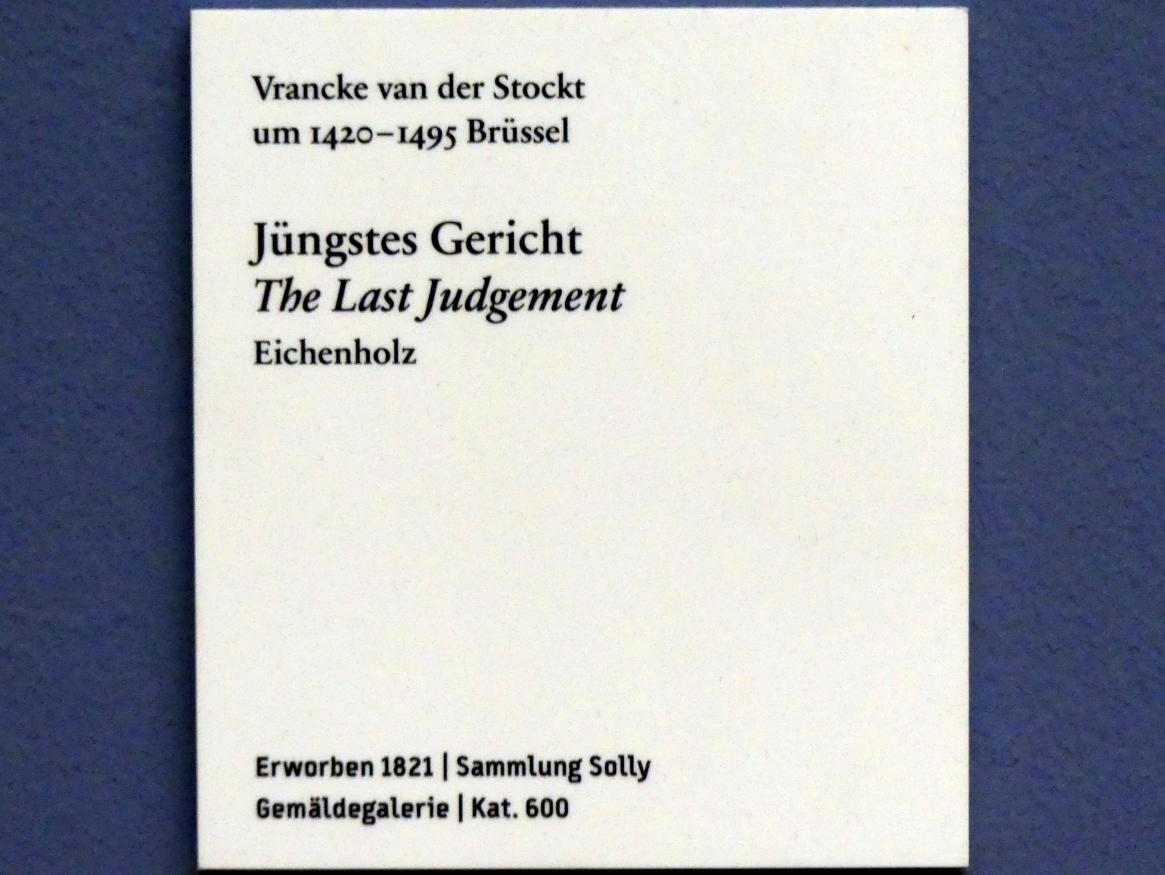 Vrancke van der Stockt (Undatiert), Jüngstes Gericht, Berlin, Bode-Museum, Saal 208, Undatiert, Bild 2/2