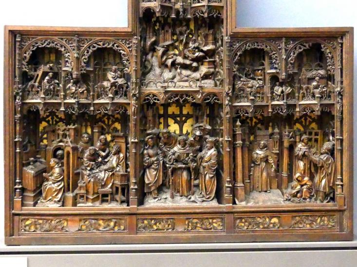 Pasquier Borman (Umkreis) (1517), Retabel mit Darstellungen aus dem Leben des hl .Franz von Assisi, Berlin, Bode-Museum, Saal 208, um 1515–1520, Bild 2/6