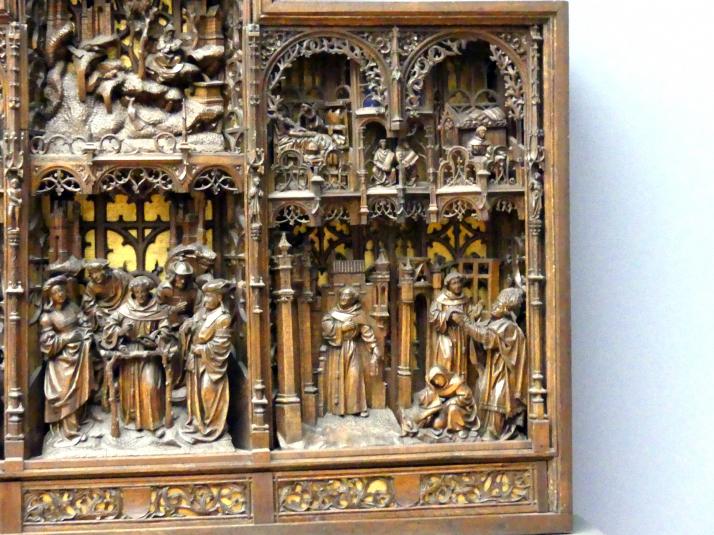 Pasquier Borman (Umkreis) (1517), Retabel mit Darstellungen aus dem Leben des hl .Franz von Assisi, Berlin, Bode-Museum, Saal 208, um 1515–1520, Bild 4/6