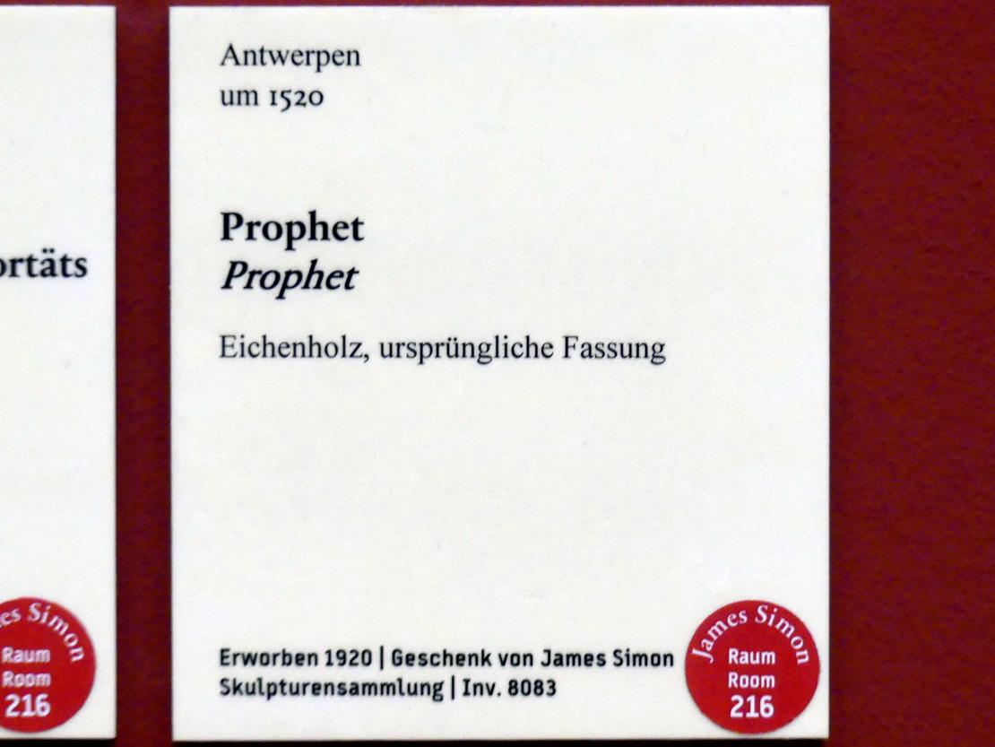 Prophet, Berlin, Bode-Museum, Saal 209, um 1520, Bild 3/3