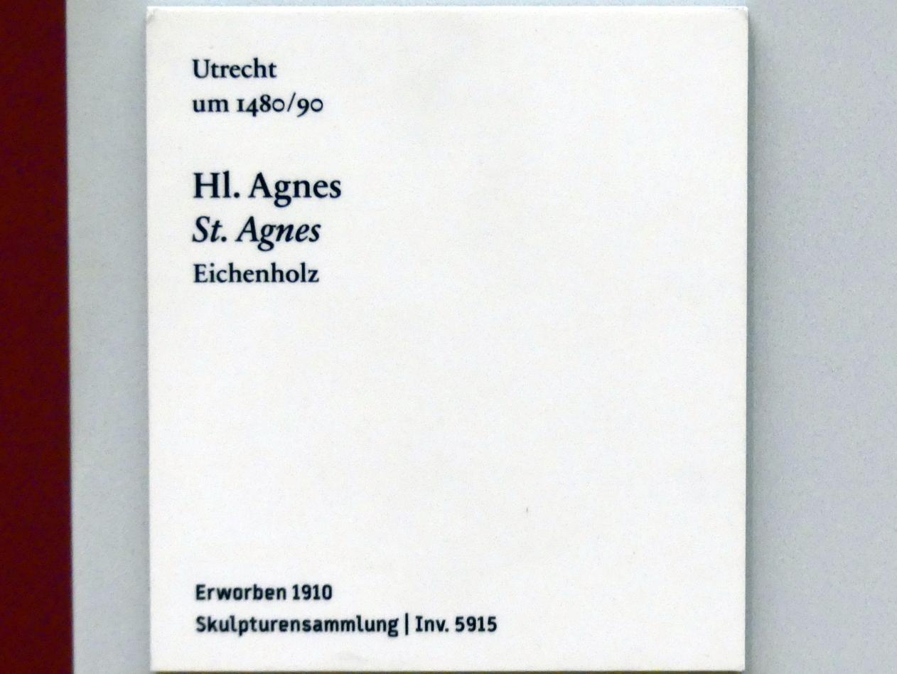 Hl. Agnes, Berlin, Bode-Museum, Saal 209, um 1480–1490, Bild 4/4
