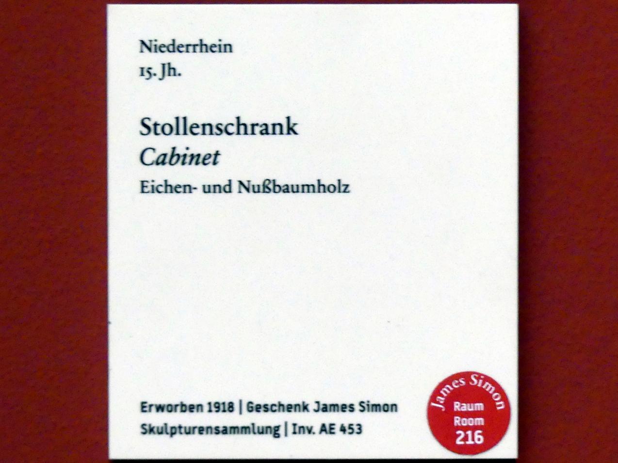 Stollenschrank, Berlin, Bode-Museum, Saal 209, 15. Jhd., Bild 3/3