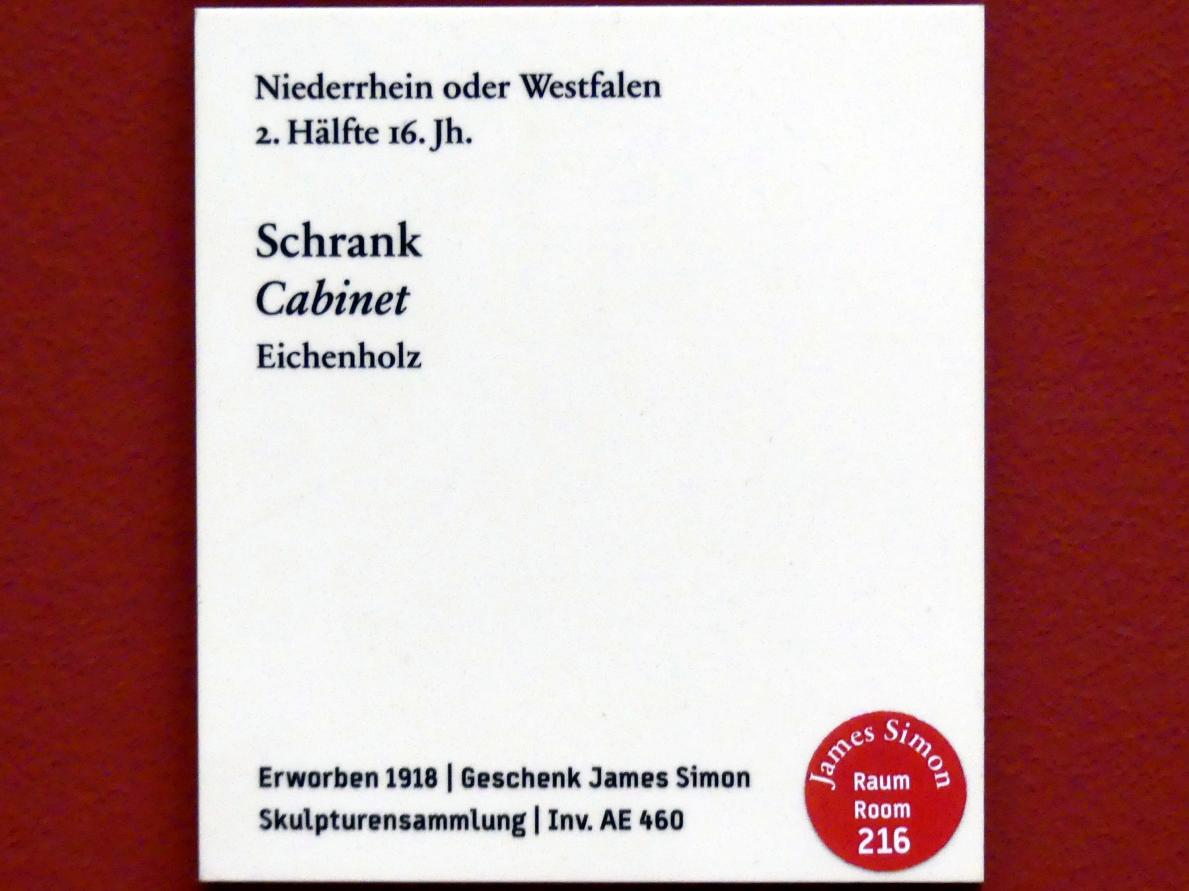 Schrank, Berlin, Bode-Museum, Saal 209, 2. Hälfte 16. Jhd., Bild 3/3