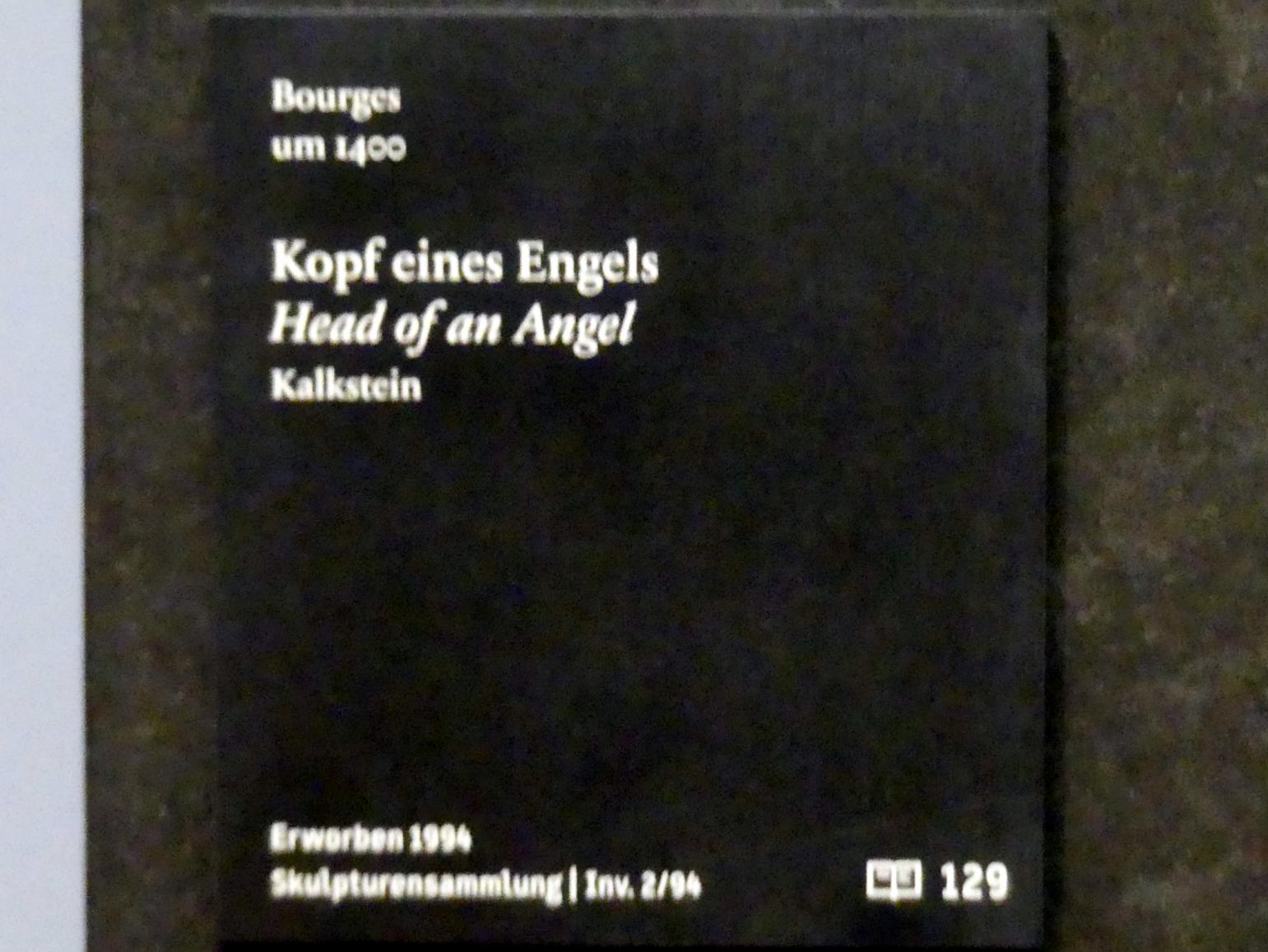 Kopf eines Engels, Berlin, Bode-Museum, Saal 210, um 1400, Bild 4/4