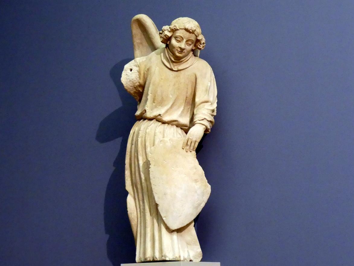 Erzengel Michael im Kampf mit dem Teufel, Berlin, Bode-Museum, Saal 210, um 1400, Bild 2/3