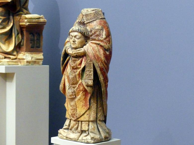 Antoine Le Moiturier (Umkreis) (1465), Hl. Dionysius, Berlin, Bode-Museum, Saal 210, um 1460–1470, Bild 3/4