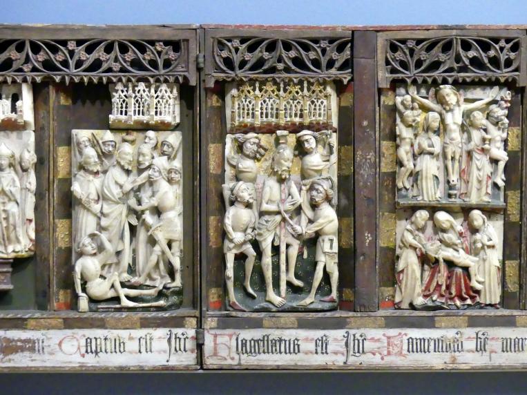 Flügelretabel mit Szenen aus der Leidensgeschichte Christi, Cluny, ehem. Benediktinerkloster Abtei Cluny, jetzt Berlin, Bode-Museum, Saal 210, Mitte 15. Jhd., Bild 3/7