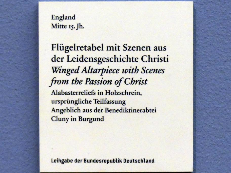 Flügelretabel mit Szenen aus der Leidensgeschichte Christi, Cluny, ehem. Benediktinerkloster Abtei Cluny, jetzt Berlin, Bode-Museum, Saal 210, Mitte 15. Jhd., Bild 7/7