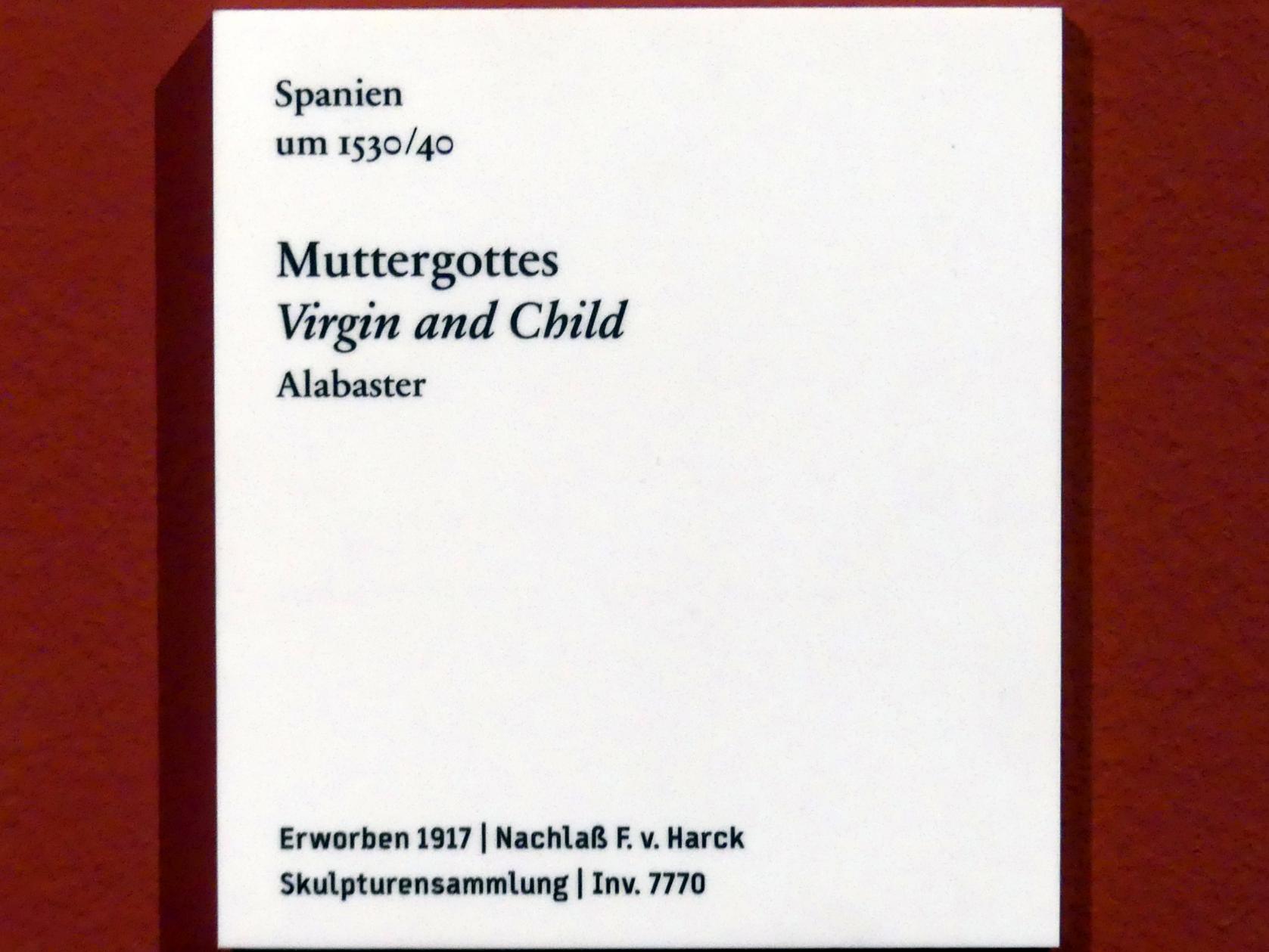 Muttergottes, Berlin, Bode-Museum, Saal 211, um 1530–1540, Bild 2/2