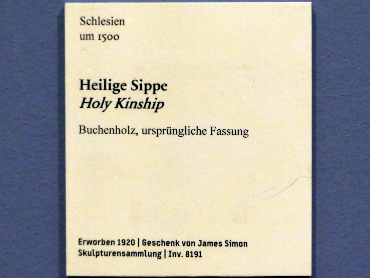 Heilige Sippe, Berlin, Bode-Museum, Saal 212, um 1500, Bild 2/2