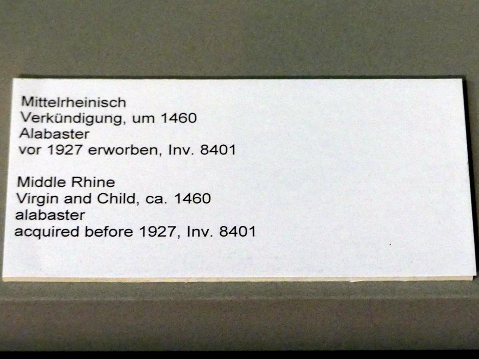 Verkündigung, Berlin, Bode-Museum, Saal 212, um 1460, Bild 2/2