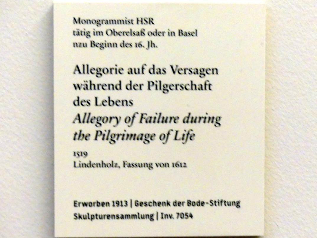Monogrammist HSR (1519), Allegorie auf das Versagen während der Pilgerschaft des Lebens, Berlin, Bode-Museum, Saal 214, 1519, Bild 2/2