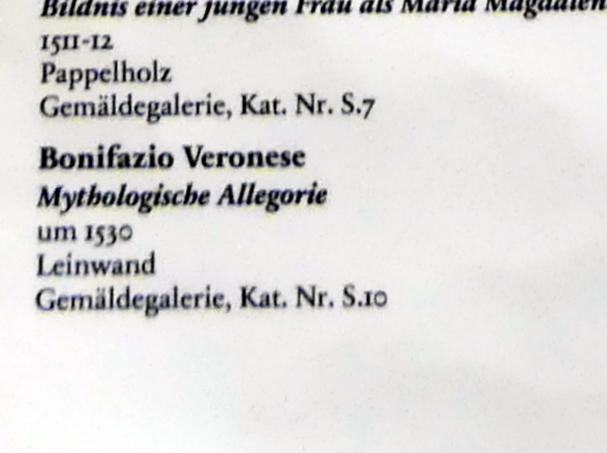 Bonifacio Veronese (1530–1533), Mythologische Allegorie, Berlin, Bode-Museum, Saal 216, um 1530, Bild 2/2
