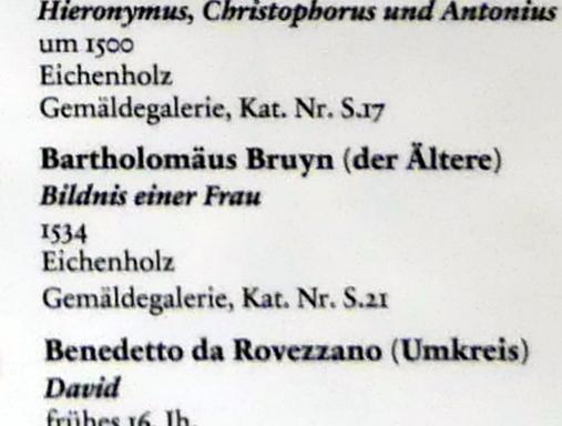 Bartholomäus Bruyn der Ältere (1513–1546), Bildnis einer Frau, Berlin, Bode-Museum, Saal 216, um 1534, Bild 2/2