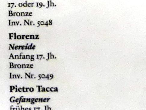 Nereide, Berlin, Bode-Museum, Saal 216, Beginn 17. Jhd., Bild 2/2