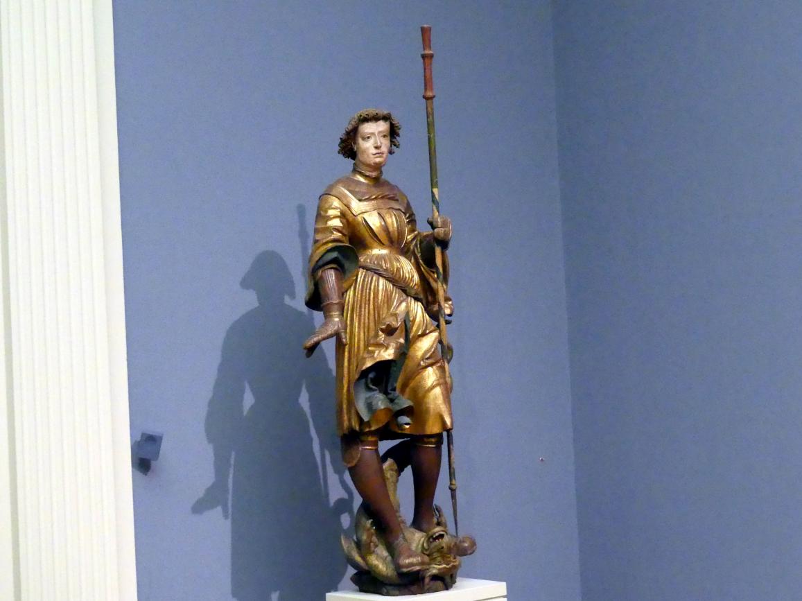 Hl. Georg im Kampf mit dem Drachen, Schäftlarn, ehem. Prämonstratenser, jetzt Benediktinerklosterkirche St. Dionys und Juliana, jetzt Berlin, Bode-Museum, Saal 215, um 1520, Bild 2/5