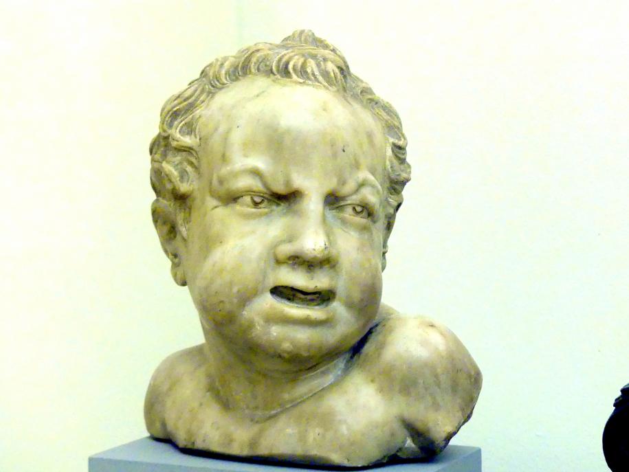 Hendrick de Keyser (Umkreis) (1621), Büste eines mißmutigen Knaben, Berlin, Bode-Museum, Saal 217, 1. Hälfte 17. Jhd., Bild 2/3