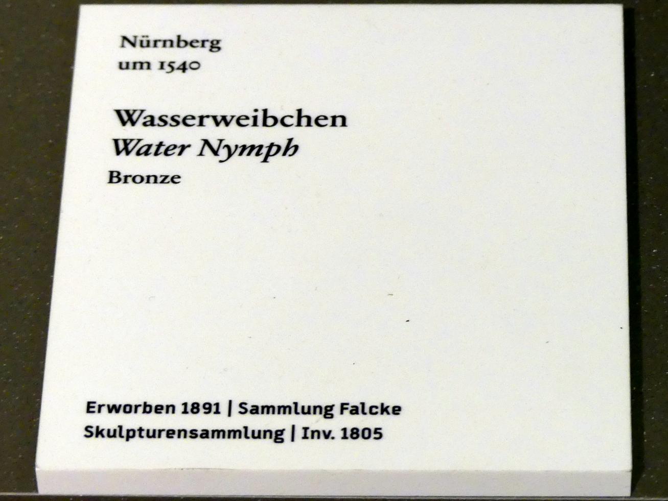 Wasserweibchen, Berlin, Bode-Museum, Saal 218, um 1540, Bild 2/2