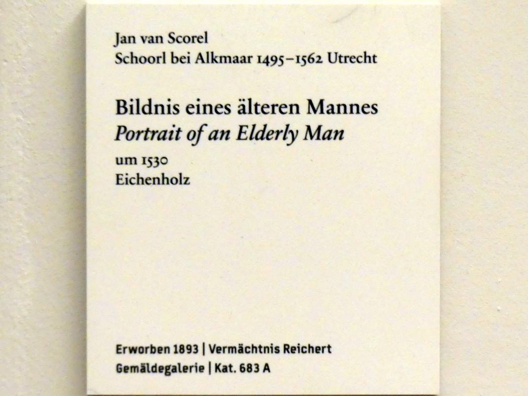 Jan van Scorel (1530–1537), Bildnis eines älteren Mannes, Berlin, Bode-Museum, Saal 221, um 1530, Bild 2/2