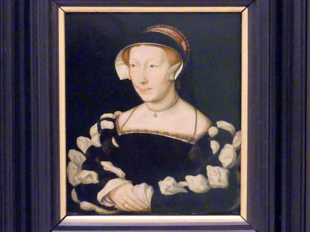 Corneille de Lyon (1533–1550), Bildnis einer Dame im schwarzen Samtkleid, Berlin, Bode-Museum, Saal 221, 1533, Bild 2/3