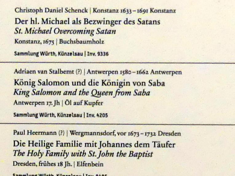 Adriaen van Stalbemt (1610–1662), König Salomon und die Königin von Saba, Berlin, Bode-Museum, Saal 222, 17. Jhd., Bild 2/2