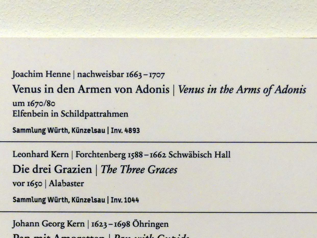 Joachim Henne (1675), Venus in den Armen von Adonis, Berlin, Bode-Museum, Saal 222, um 1670–1680, Bild 2/2