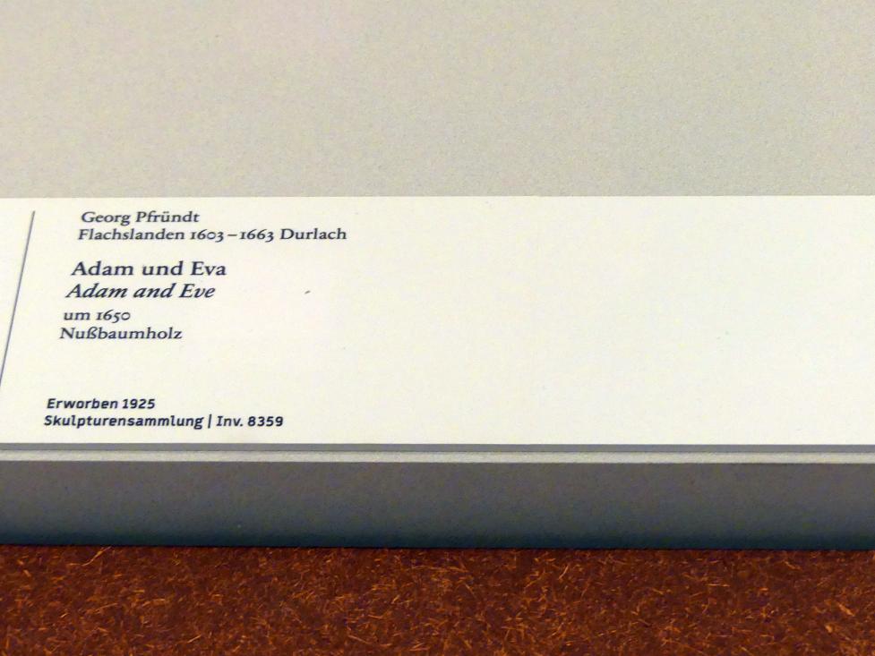 Georg Pfründt (1636–1650), Adam und Eva, Berlin, Bode-Museum, Saal 223, um 1650, Bild 3/3