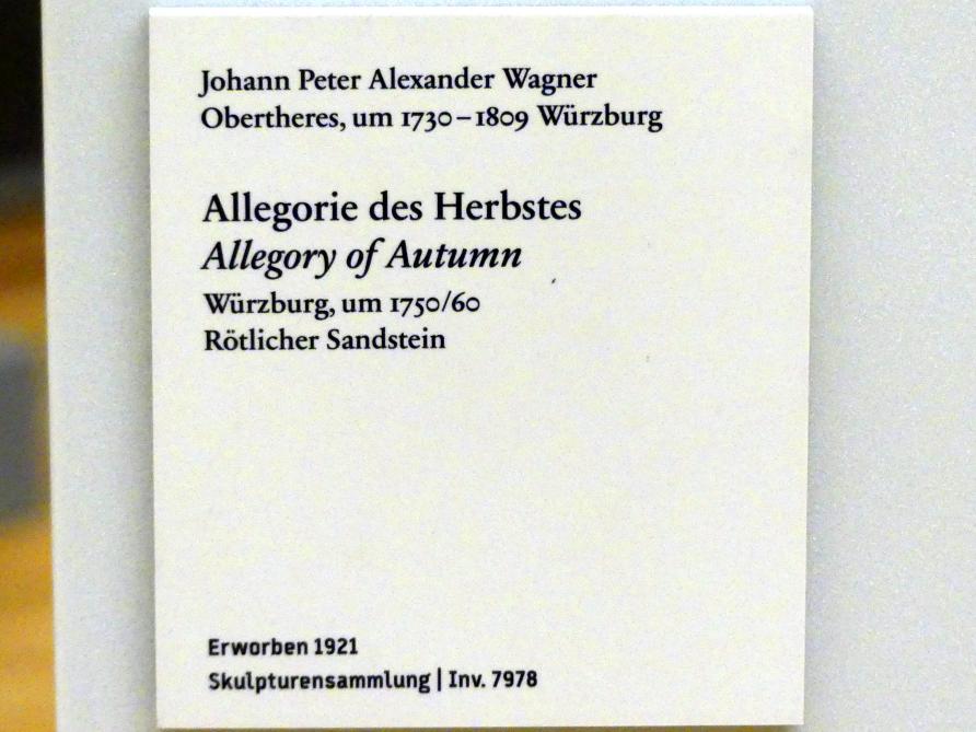 Johann Peter Wagner (1755–1797), Allegorie des Herbstes, Berlin, Bode-Museum, Saal 252, um 1750–1760, Bild 3/3