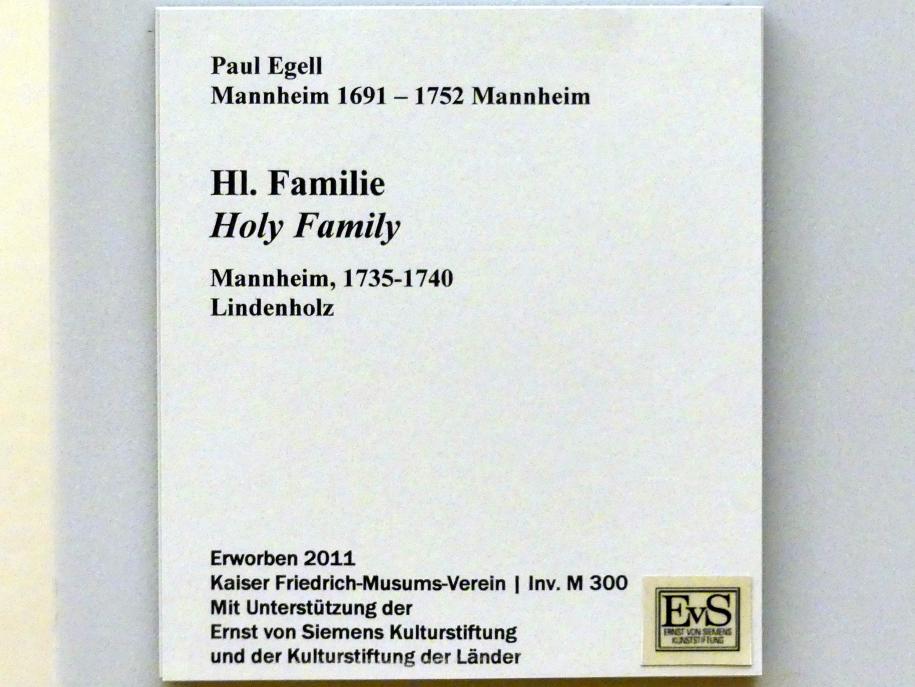 Paul Egell (1716–1749), Hl. Familie, Berlin, Bode-Museum, Saal 252, 1735–1740, Bild 3/3