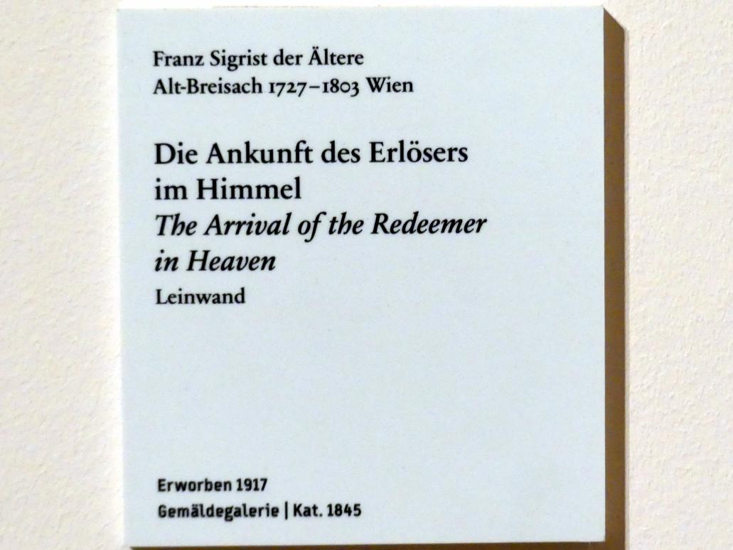Franz Sigrist (1753), Die Ankunft des Erlösers im Himmel, Berlin, Bode-Museum, Saal 254, Undatiert, Bild 2/2