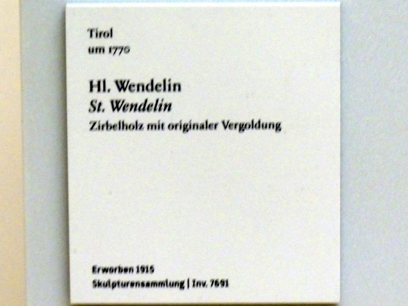 Hl. Wendelin, Berlin, Bode-Museum, Saal 255, um 1770, Bild 2/2