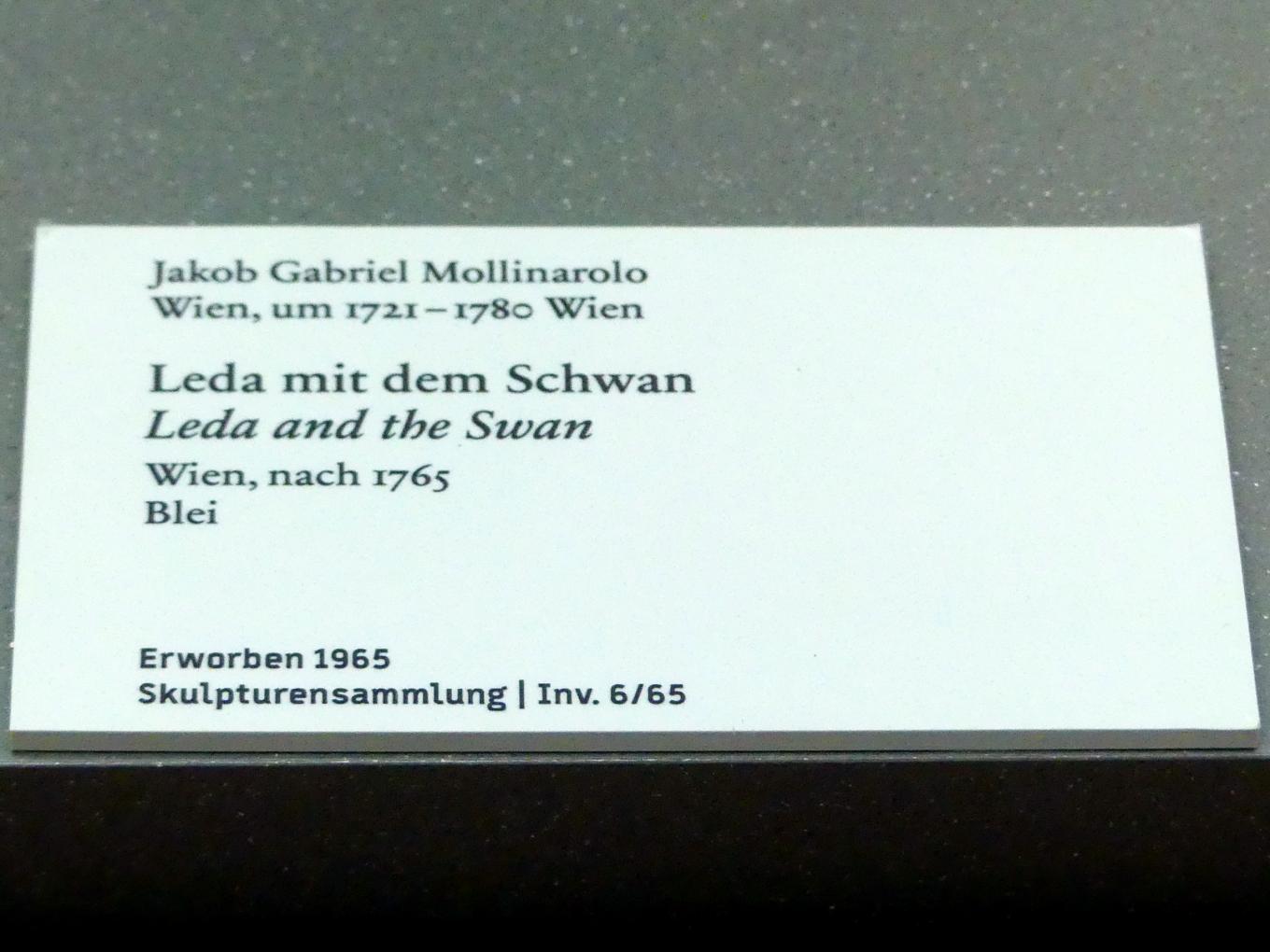 Jakob Gabriel Mollinarolo (1766), Leda mit dem Schwan, Berlin, Bode-Museum, Saal 255, nach 1765, Bild 2/2