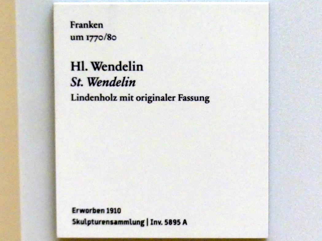 Hl. Wendelin, Berlin, Bode-Museum, Saal 255, um 1770–1780, Bild 3/3