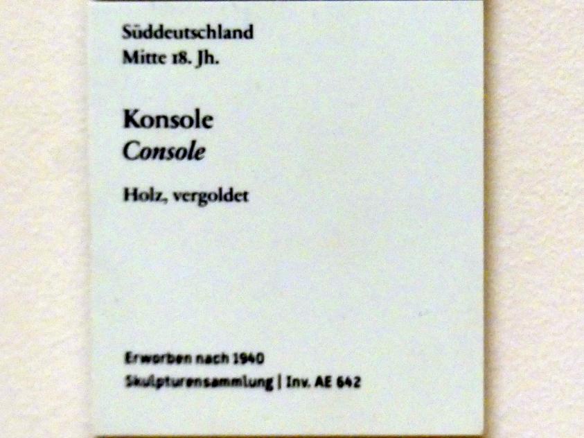Konsole, Berlin, Bode-Museum, Saal 255, Mitte 18. Jhd., Bild 2/2