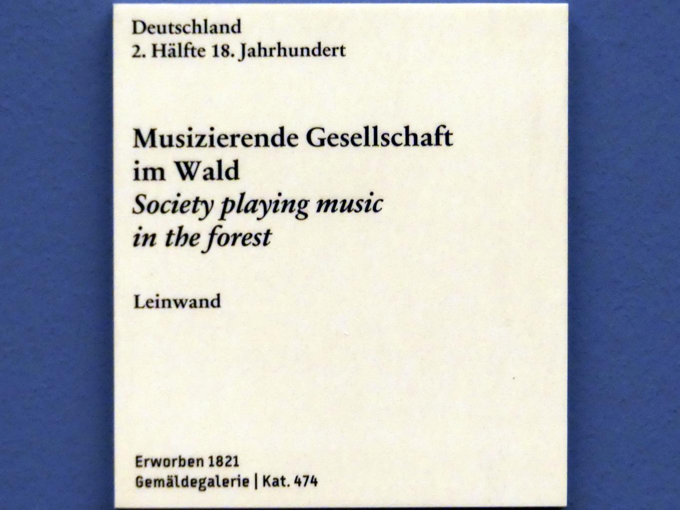 Musizierende Gesellschaft im Wald, Berlin, Bode-Museum, Saal 257, 2. Hälfte 18. Jhd., Bild 2/2