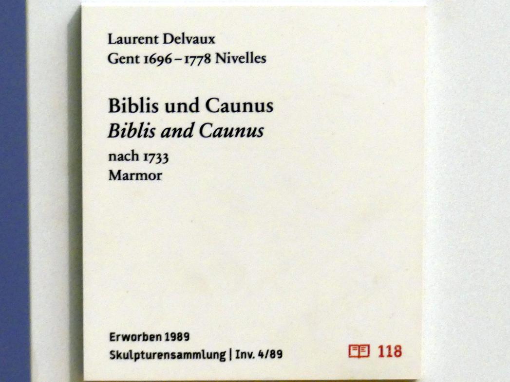 Laurent Delvaux (1734–1760), Biblis und Caunus, Berlin, Bode-Museum, Saal 257, nach 1733, Bild 3/3