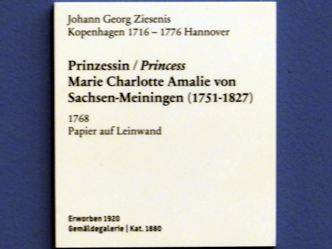Johann Georg Ziesenis der Jüngere (1760–1768), Prinzessin Marie Charlotte Amalie von Sachsen-Meiningen (1751-1827), Berlin, Bode-Museum, Saal 258, 1768, Bild 2/2