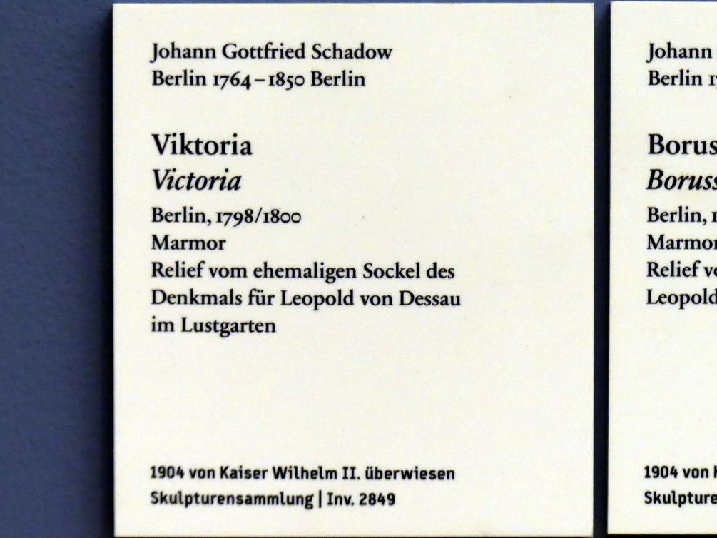 Johann Gottfried Schadow (1789–1826), Viktoria, Berlin, Lustgarten, jetzt Berlin, Bode-Museum, Saal 258, 1798–1800, Bild 2/2