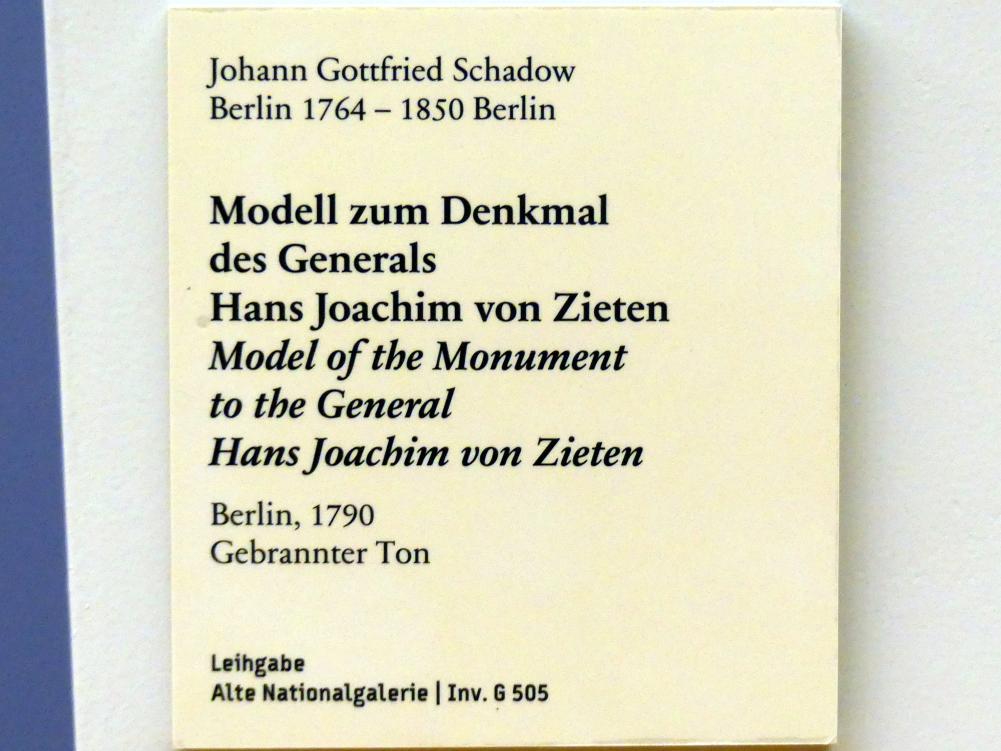 Johann Gottfried Schadow (1789–1826), Modell zum Denkmal des Generals Hans Joachim von Zieten, Berlin, Bode-Museum, Saal 258, 1790, Bild 3/3